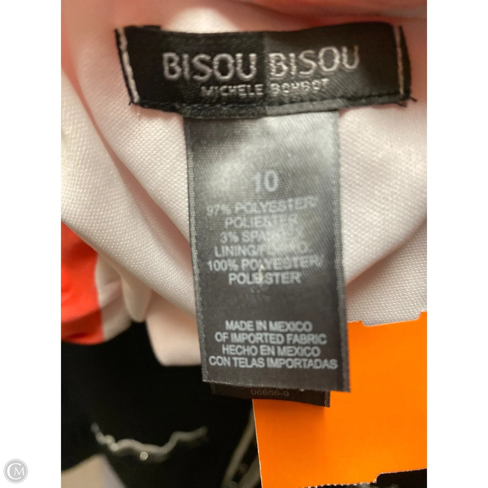 Dress Casual Midi By Bisou Bisou In Red & White, Size: M