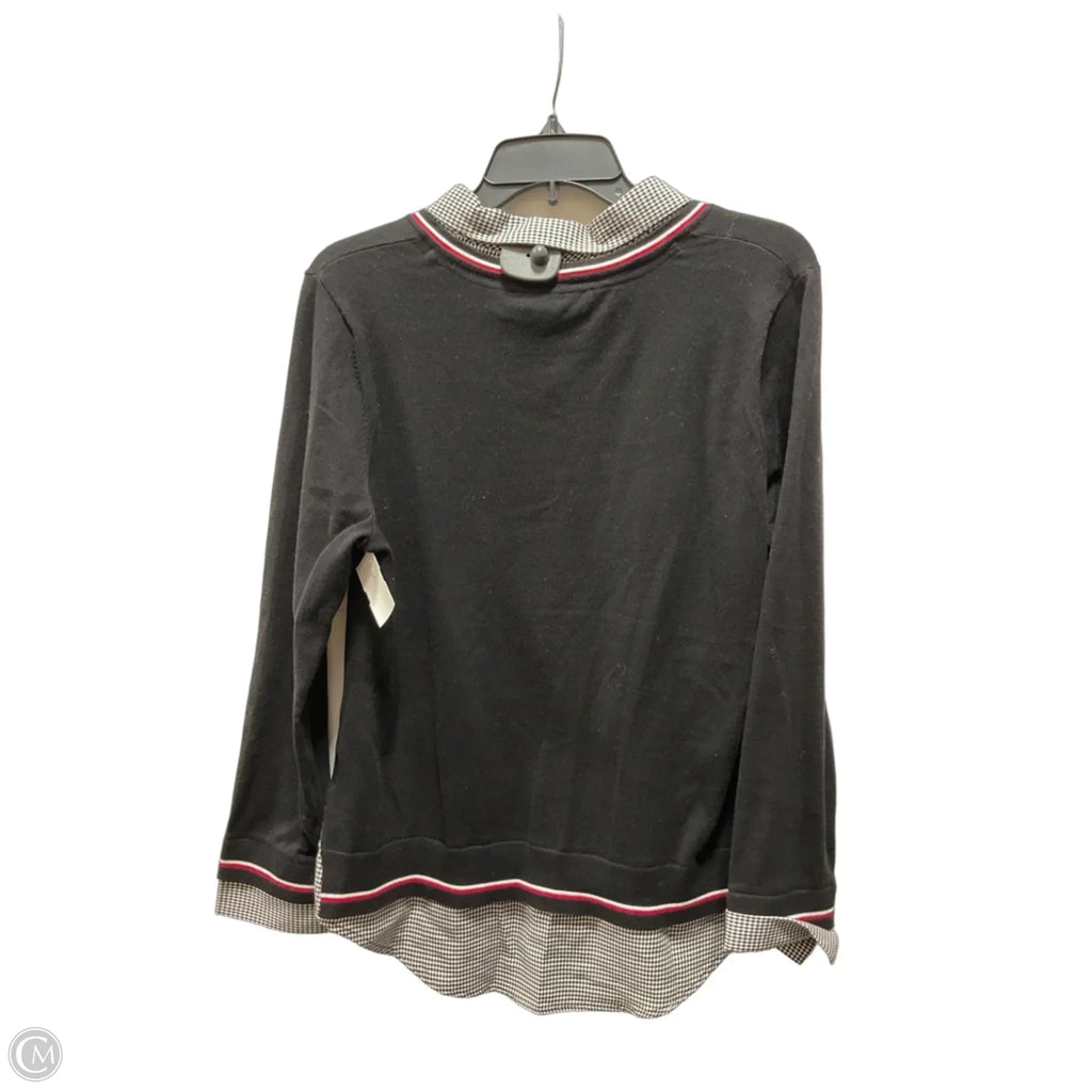 Top Long Sleeve By Tommy Hilfiger In Black, Size: M