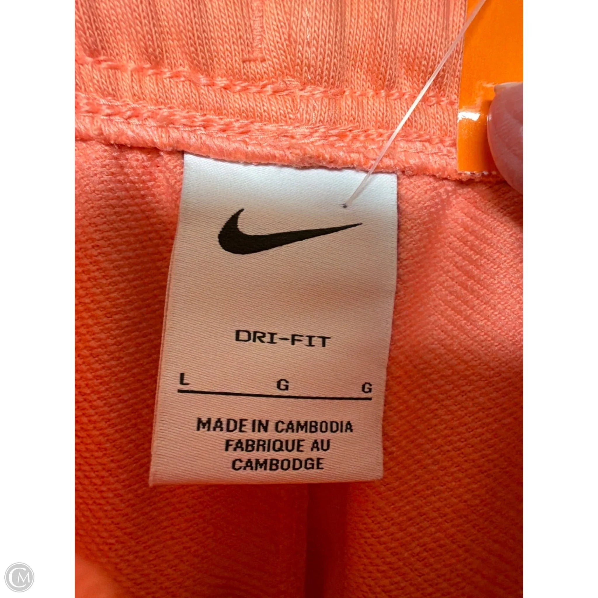 Athletic Pants By Nike In Peach, Size: L