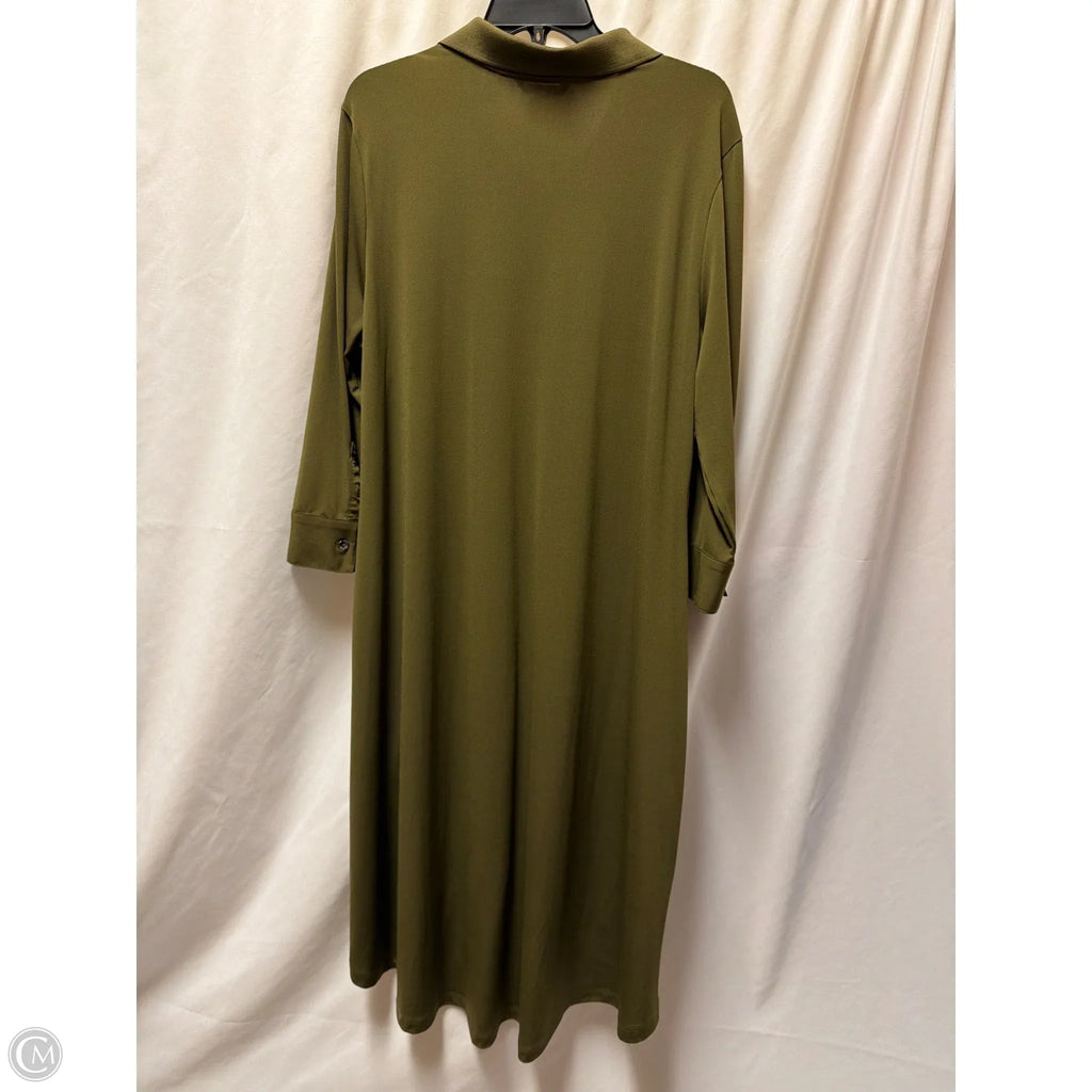 Dress Casual Maxi By H For Halston In Green, Size: L