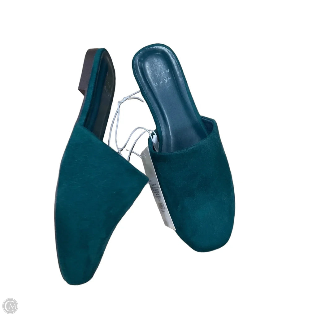 Shoes Flats By A New Day In Green, Size: 5