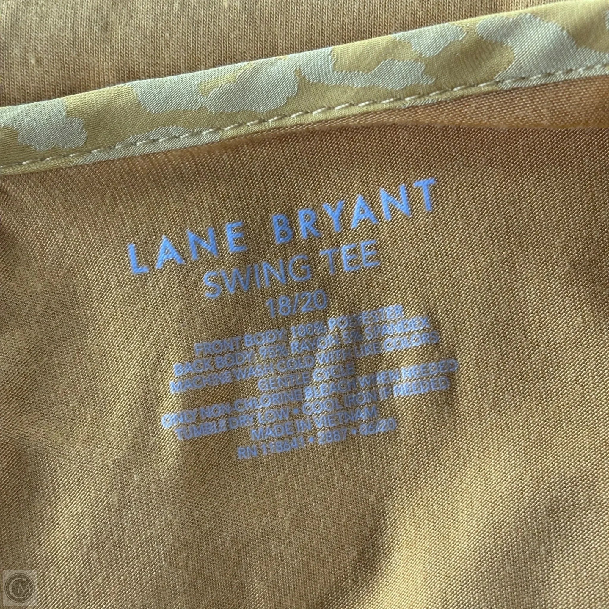 Top Short Sleeve By Lane Bryant In Animal Print, Size: 2x
