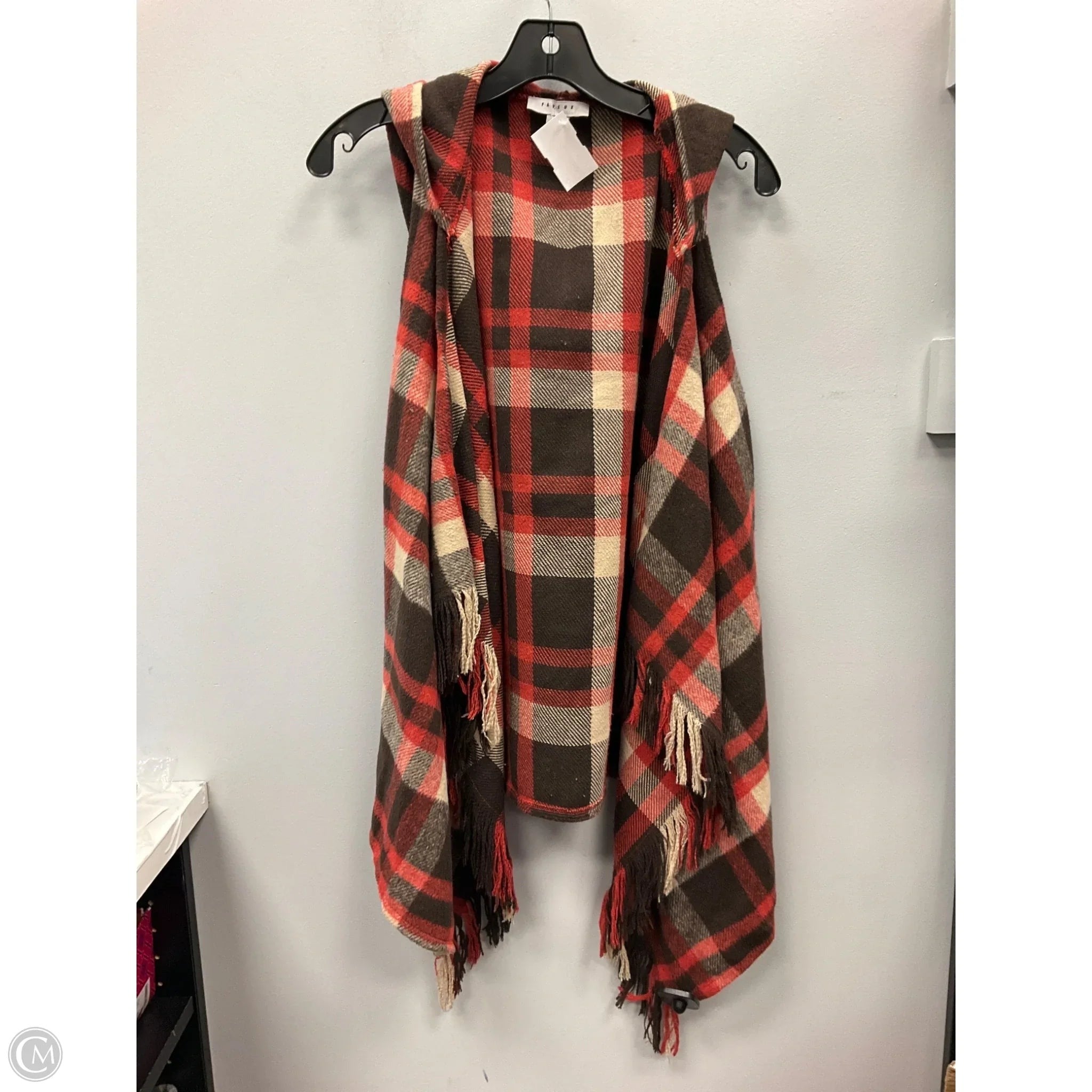 Vest Faux Fur & Sherpa By Favlux In Plaid Pattern, Size: S