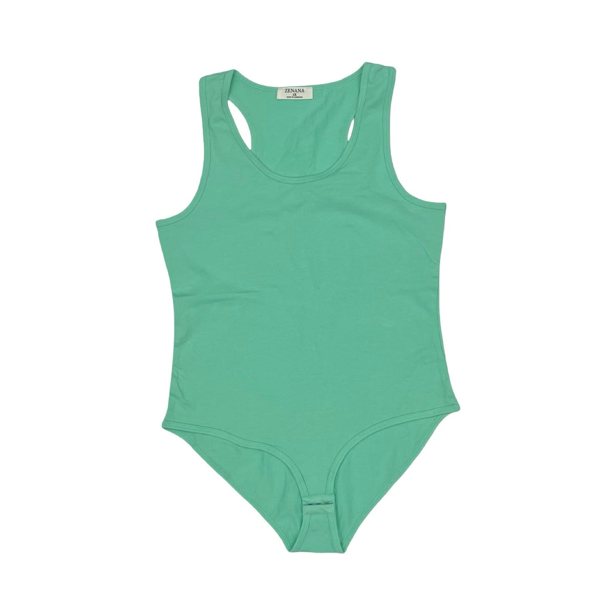 Bodysuit By Zenana In Green, Size:1X
