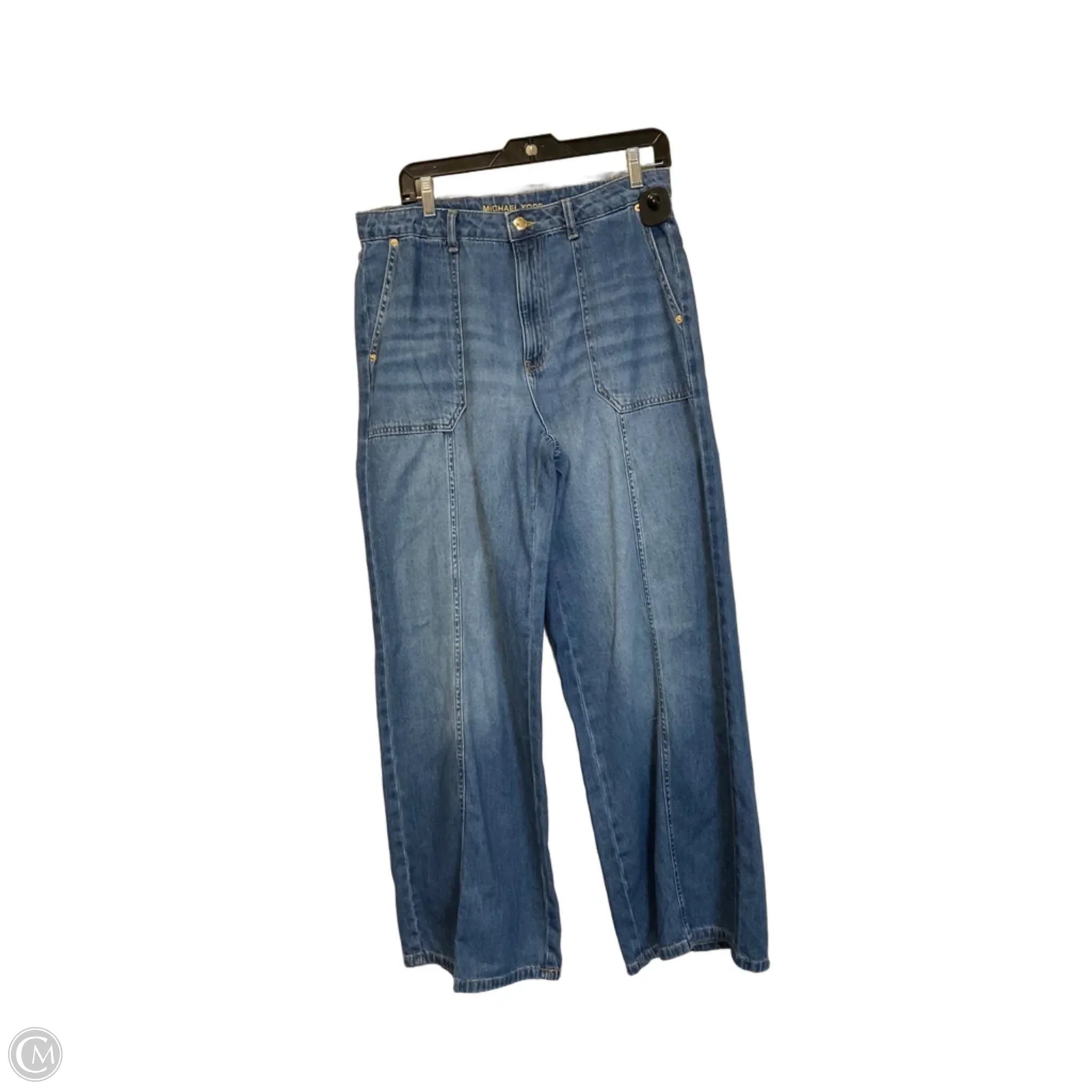 Jeans Wide Leg By Michael By Michael Kors In Blue Denim, Size: 8