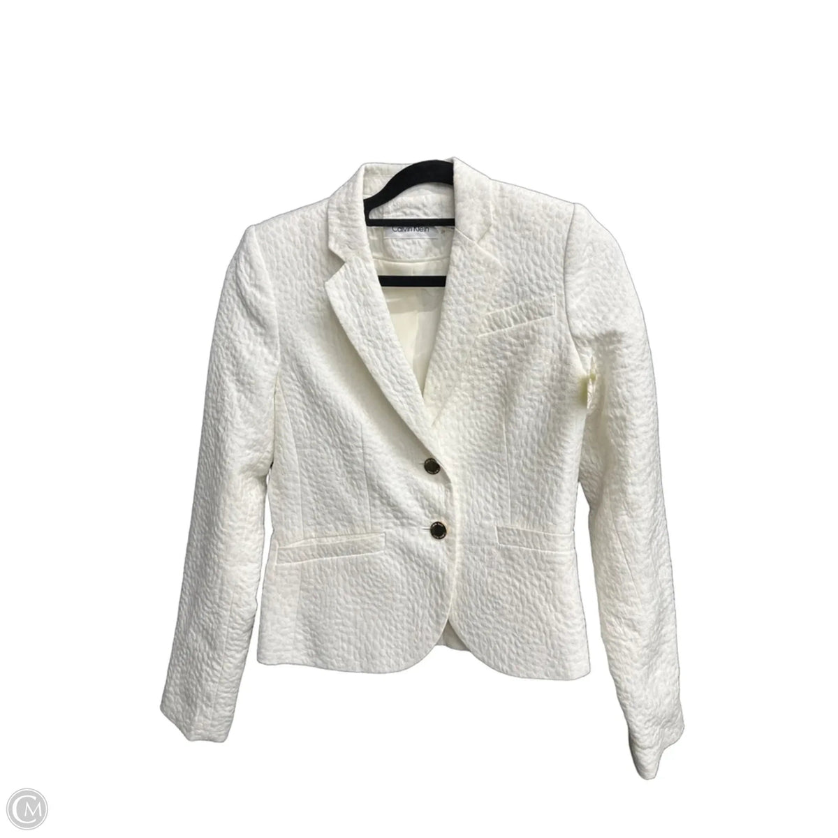Blazer By Calvin Klein In White, Size: 2p