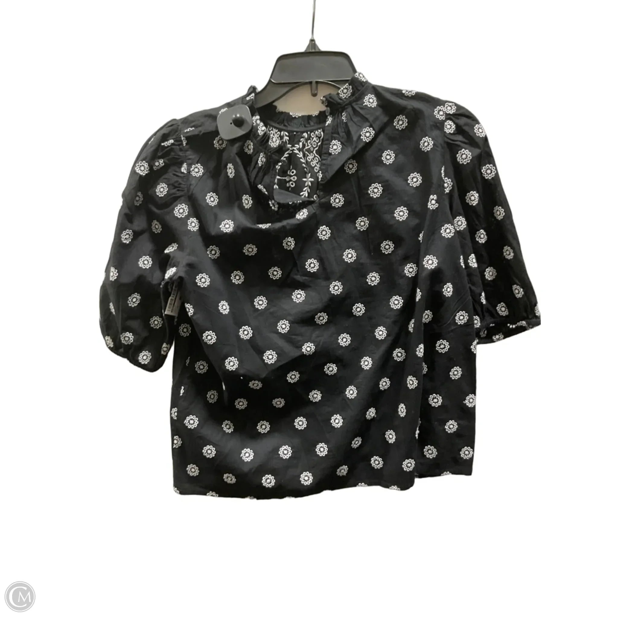 Top Short Sleeve By Loft In Black, Size: Xs