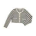Sweater Cardigan By Jessica Simpson In Black & White, Size:L