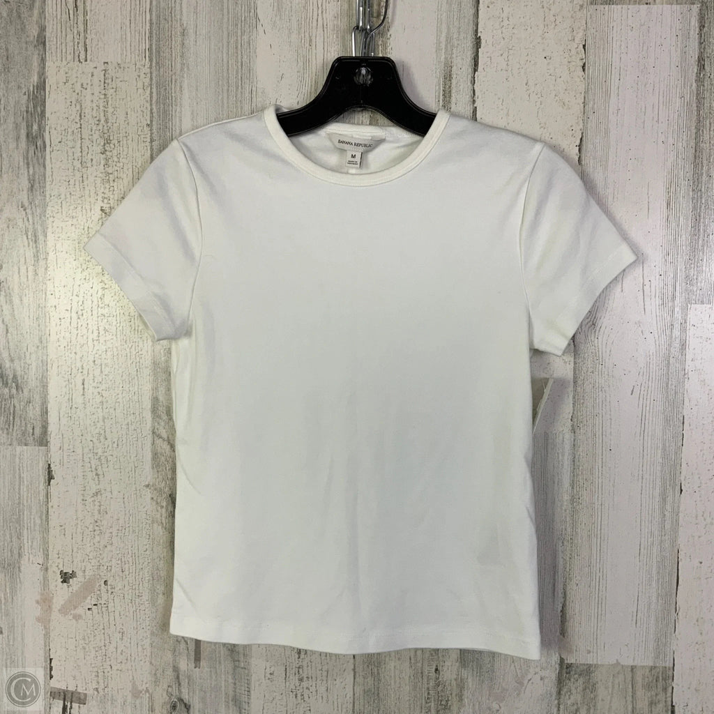 Top Short Sleeve Basic By Banana Republic In White, Size: M