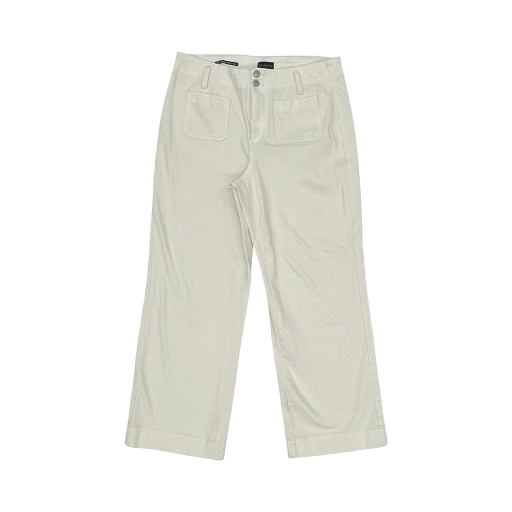 Jeans Cropped By Talbots In Cream, Size:12P