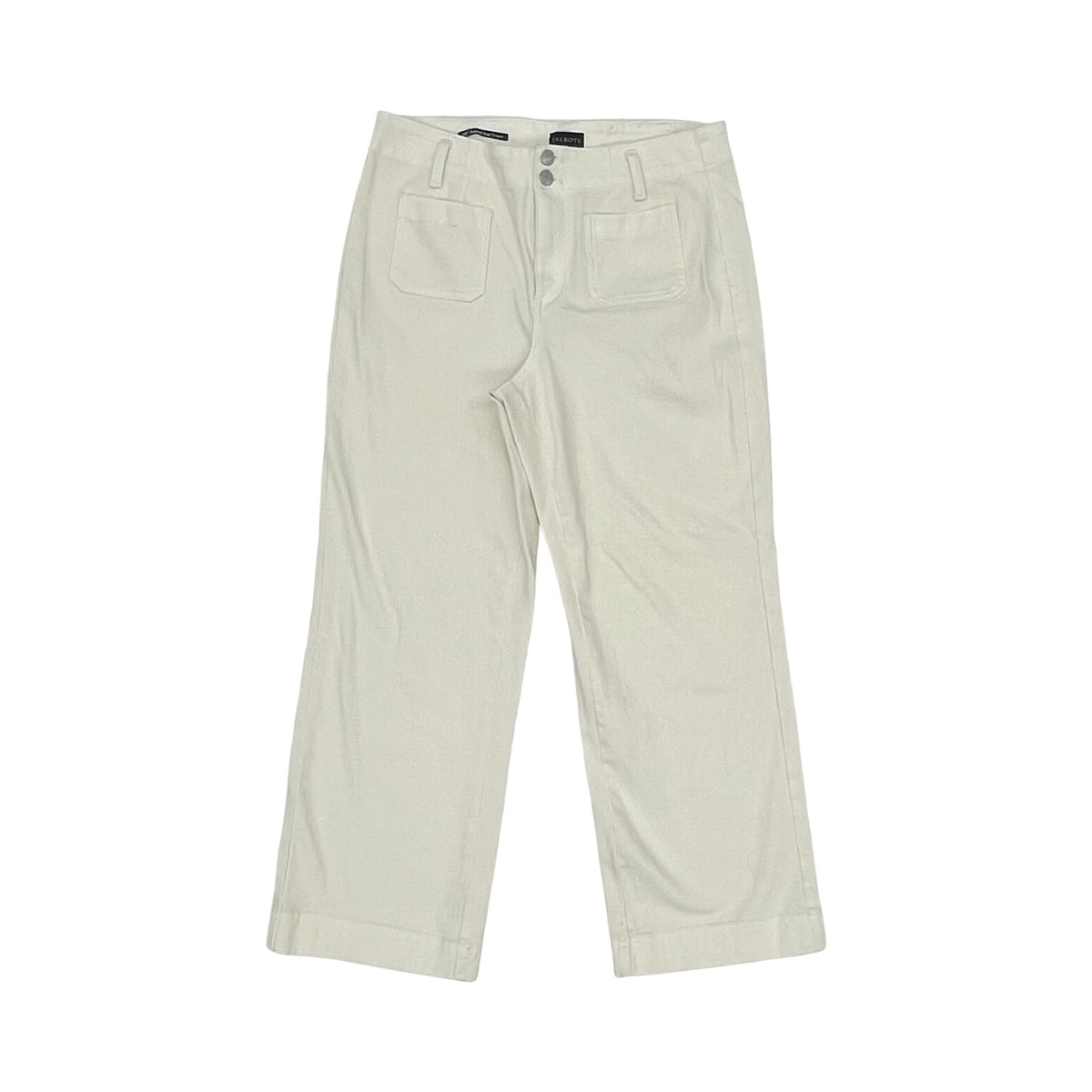 Jeans Cropped By Talbots In Cream, Size:12P