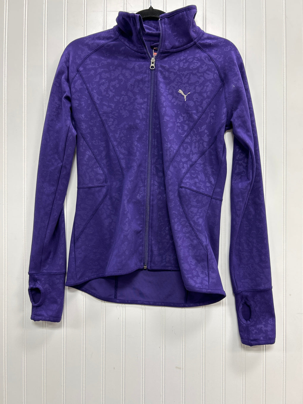 Athletic Top Ls Collar By Puma In Purple, Size:M