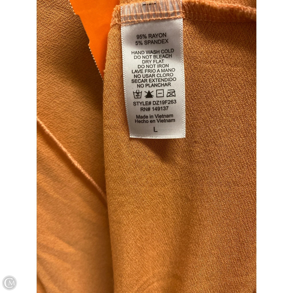 Top Short Sleeve By Double Zero In Peach, Size: L