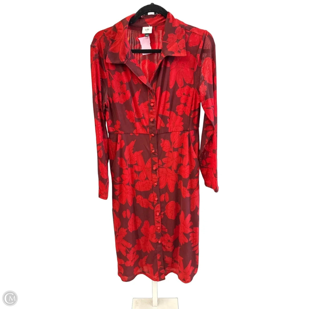 Dress Casual Midi By Cabi In Red, Size: S