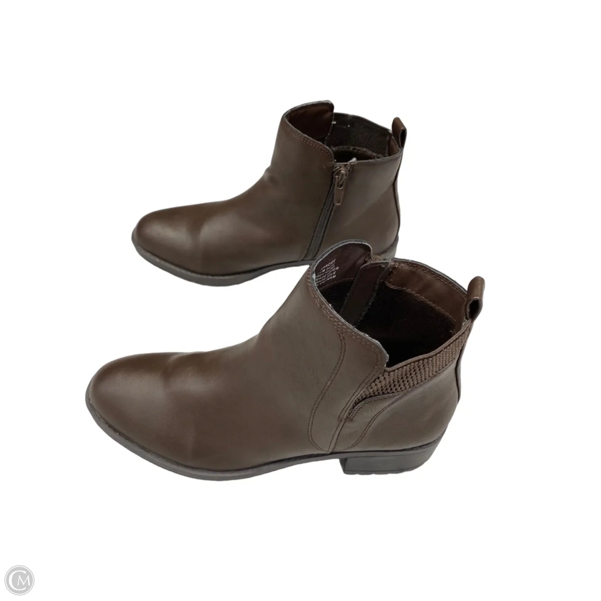 Boots Ankle Flats By Style And Company In Brown, Size: 6.5