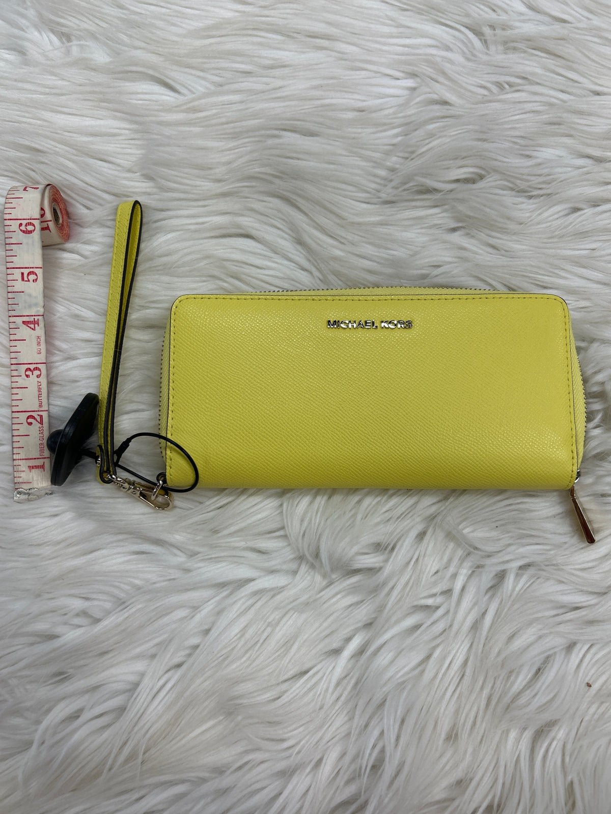 Wallet By Michael By Michael Kors In Yellow, Size:Large