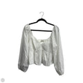 Blouse Long Sleeve By Abercrombie And Fitch In White, Size: M