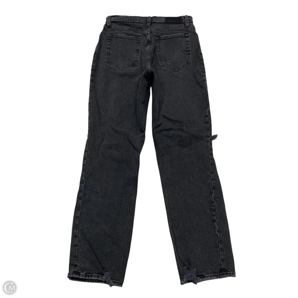 Jeans Straight By Abercrombie And Fitch In Black Denim, Size: 8