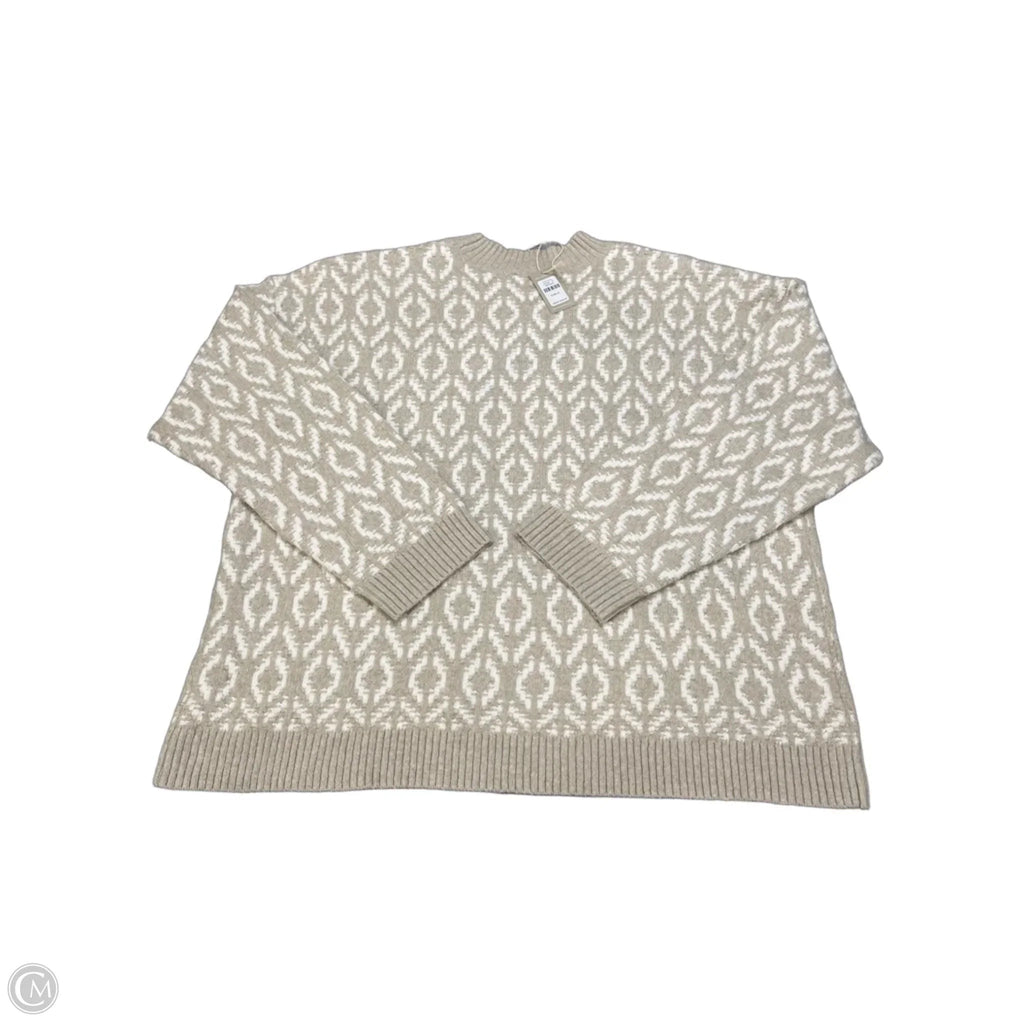 Sweater By Haven In Tan & White, Size: Xl