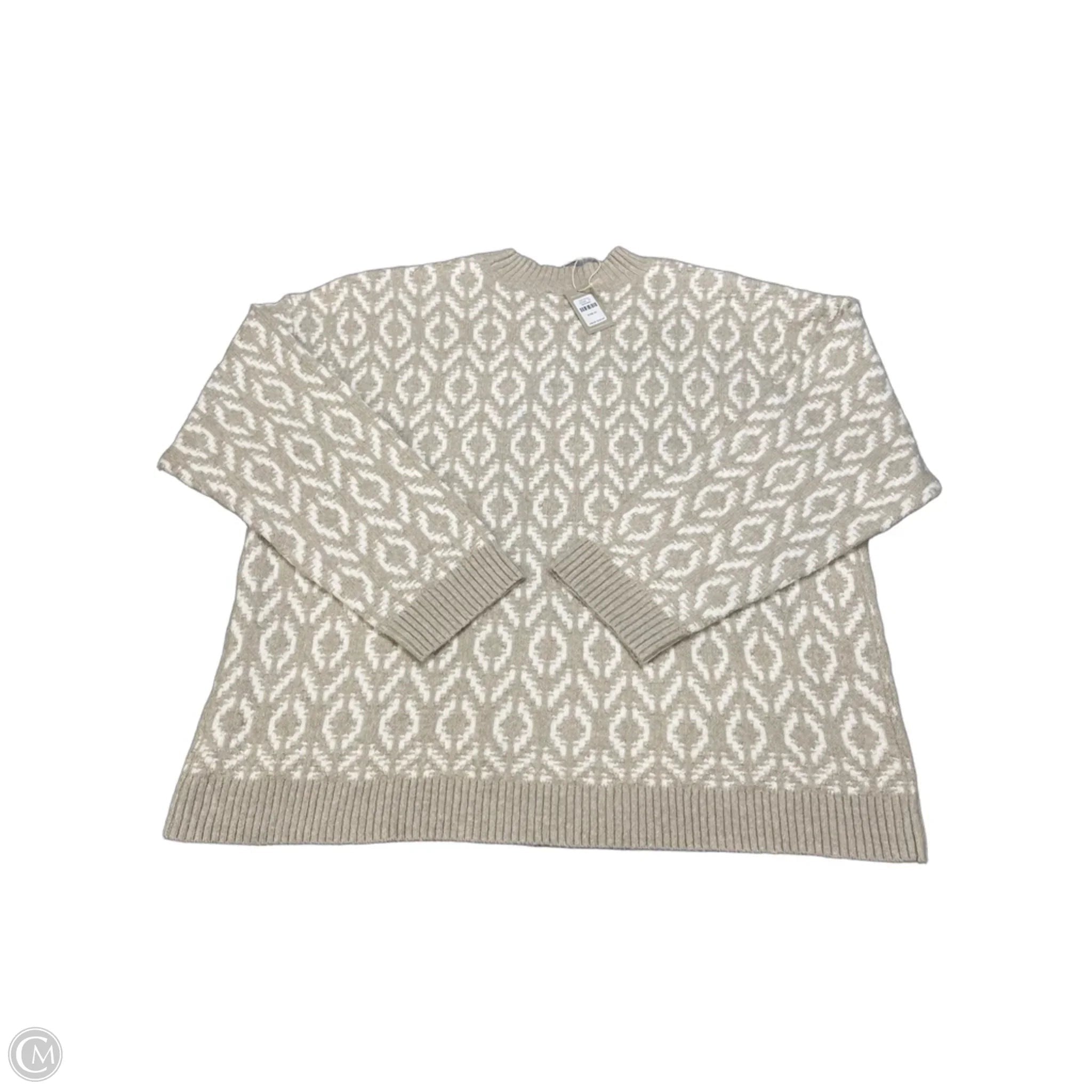 Sweater By Haven In Tan & White, Size: Xl