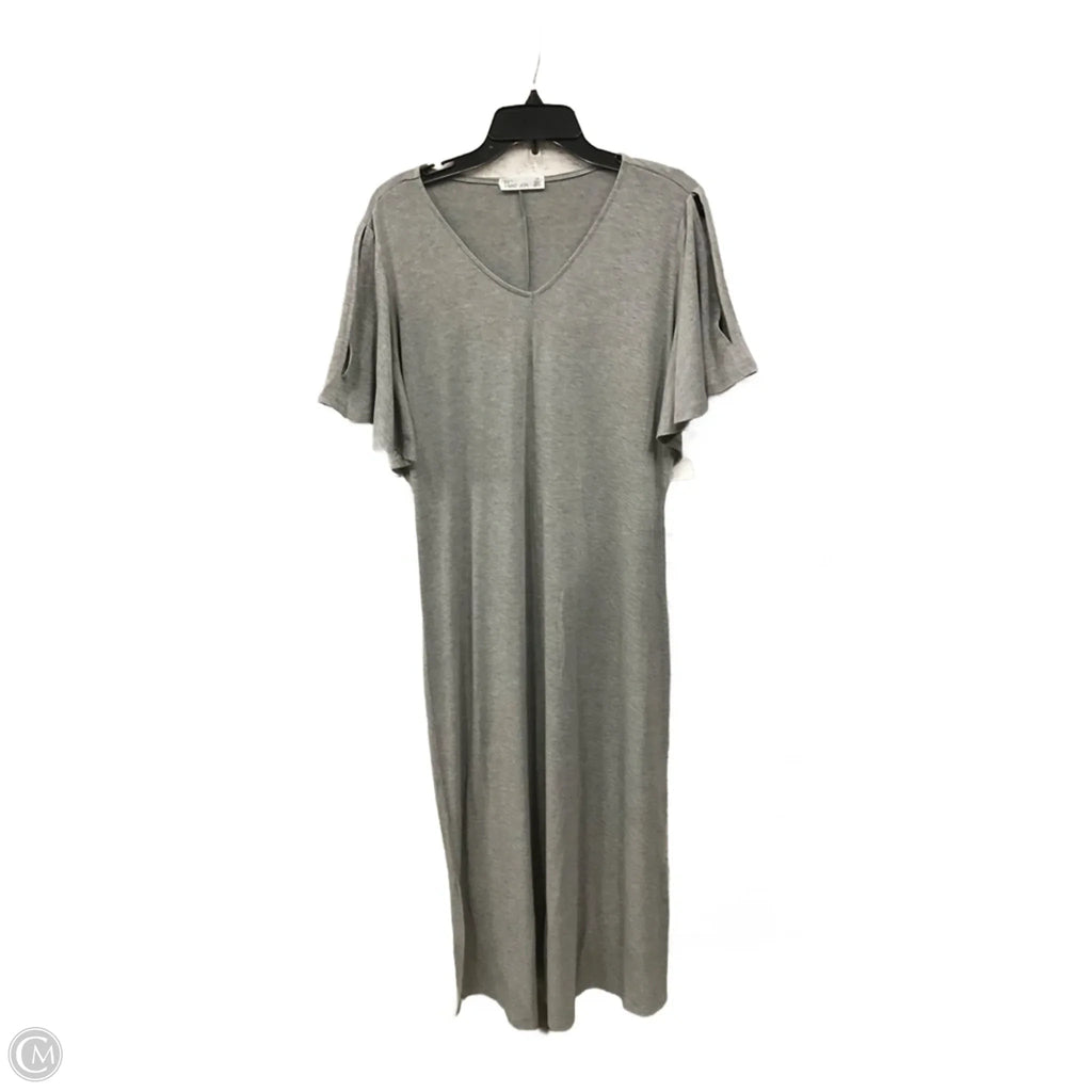 Dress Casual Maxi By 89th And Madison In Grey, Size: L