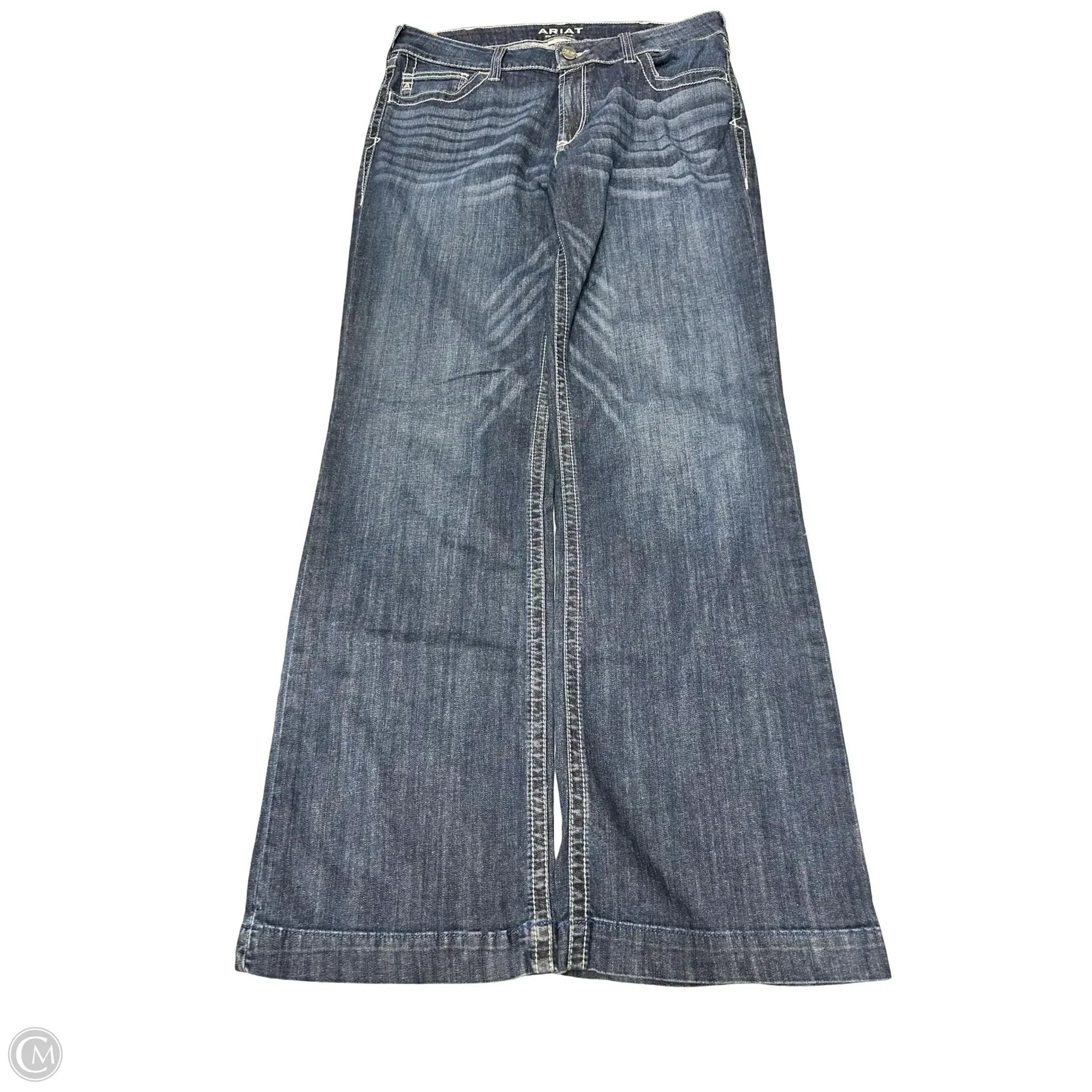 Jeans Straight By Ariat In Blue Denim, Size: 16