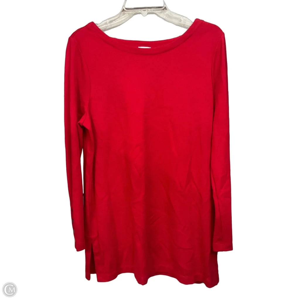 Tunic Long Sleeve By Chicos In Red, Size: M