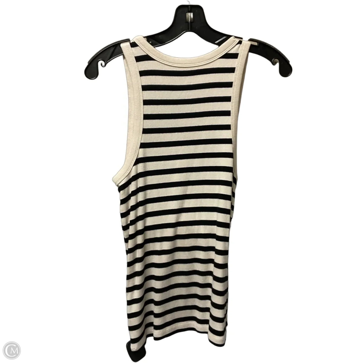 Top Sleeveless Basic By A New Day In Black & Cream, Size: Xl