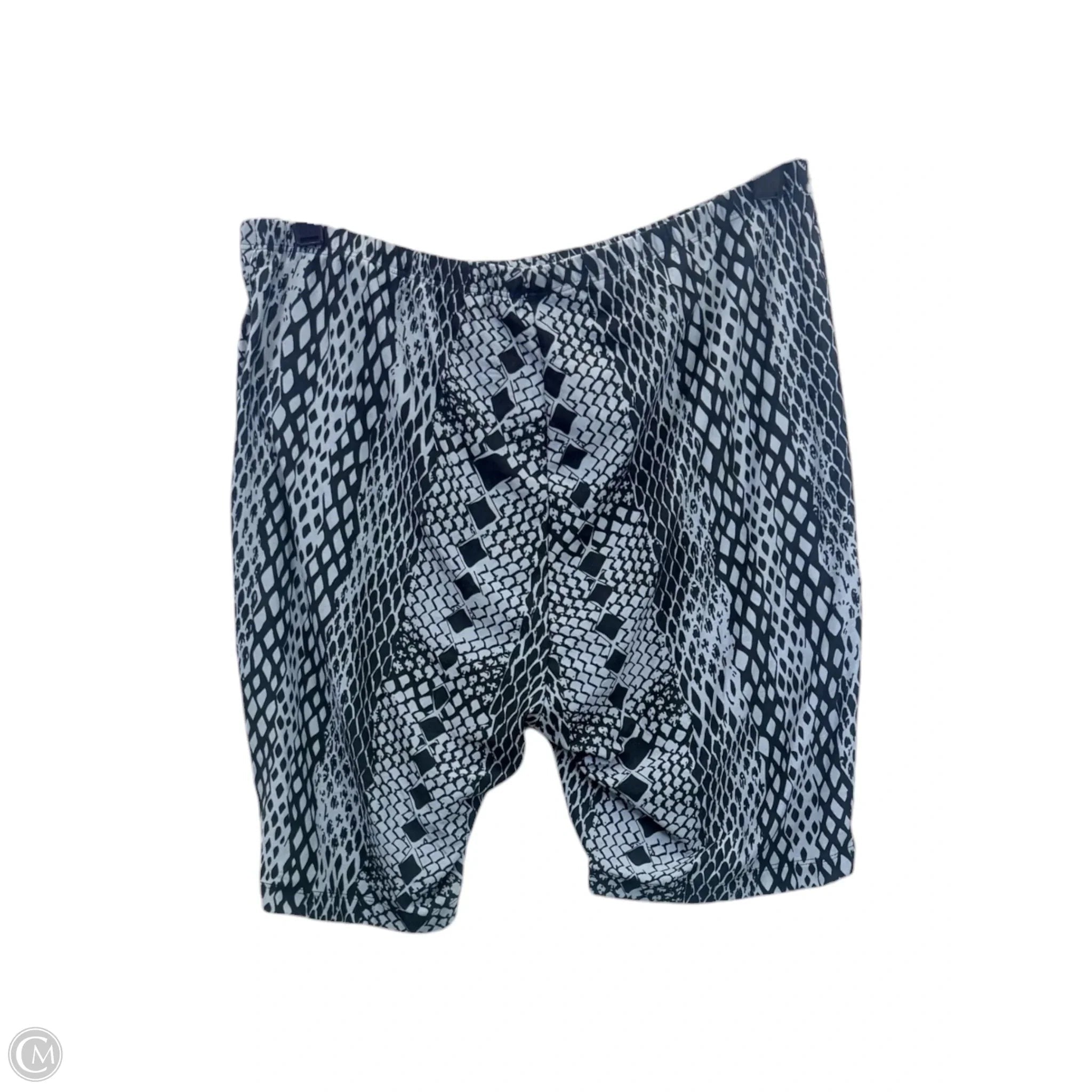 Athletic Shorts By Just Be In Black & Grey, Size: 1x