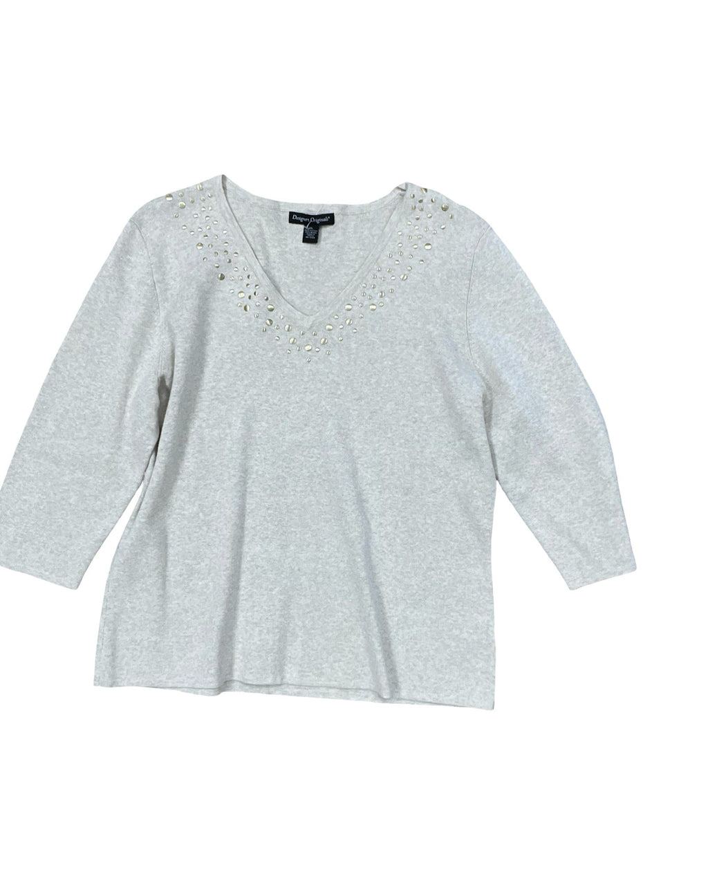 Sweater By Designer Originals In Cream, Size:Xl