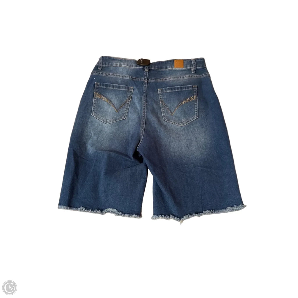 Shorts By Suzanne Betro In Blue Denim, Size: 14