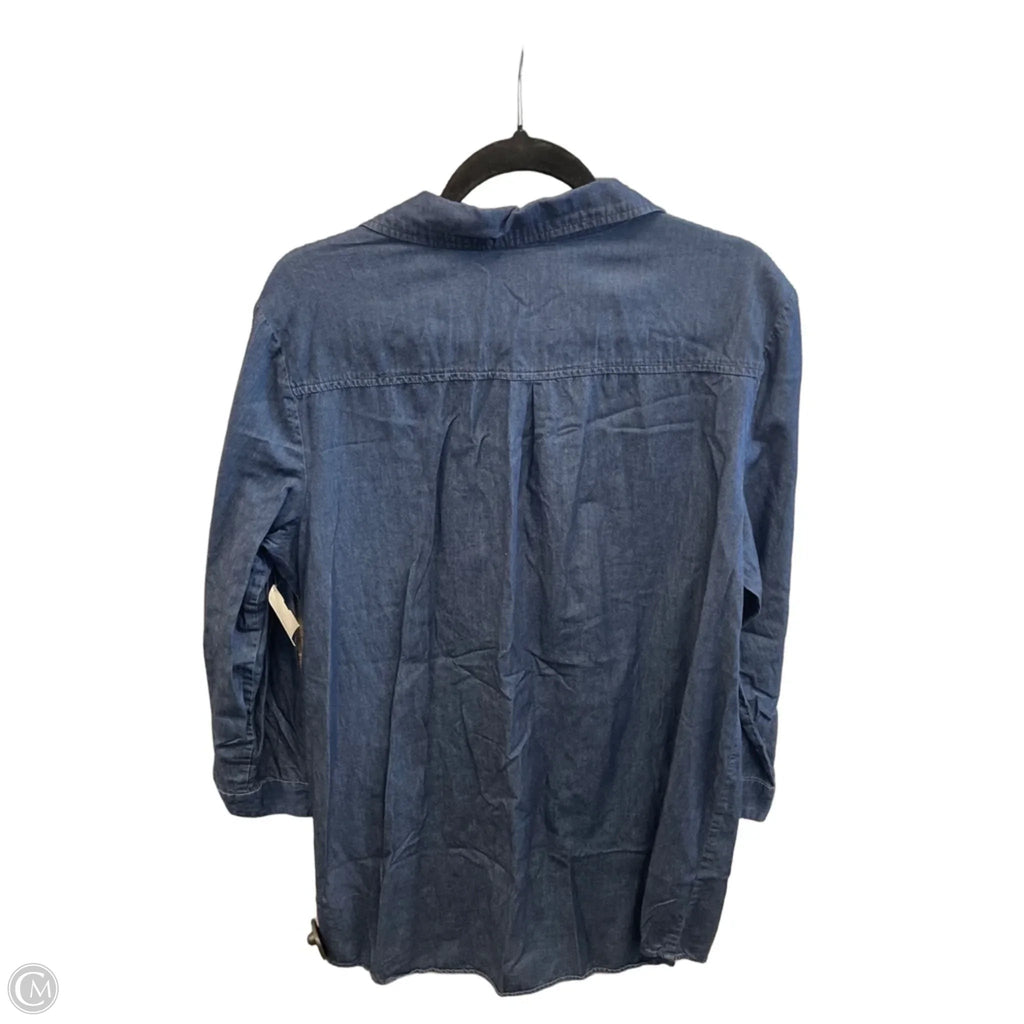 Dress Casual Short By Eci In Blue Denim, Size: Xl