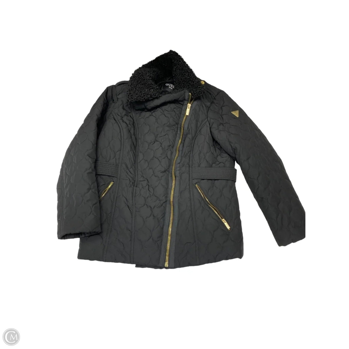 Jacket Puffer & Quilted By Guess In Black, Size: 1x