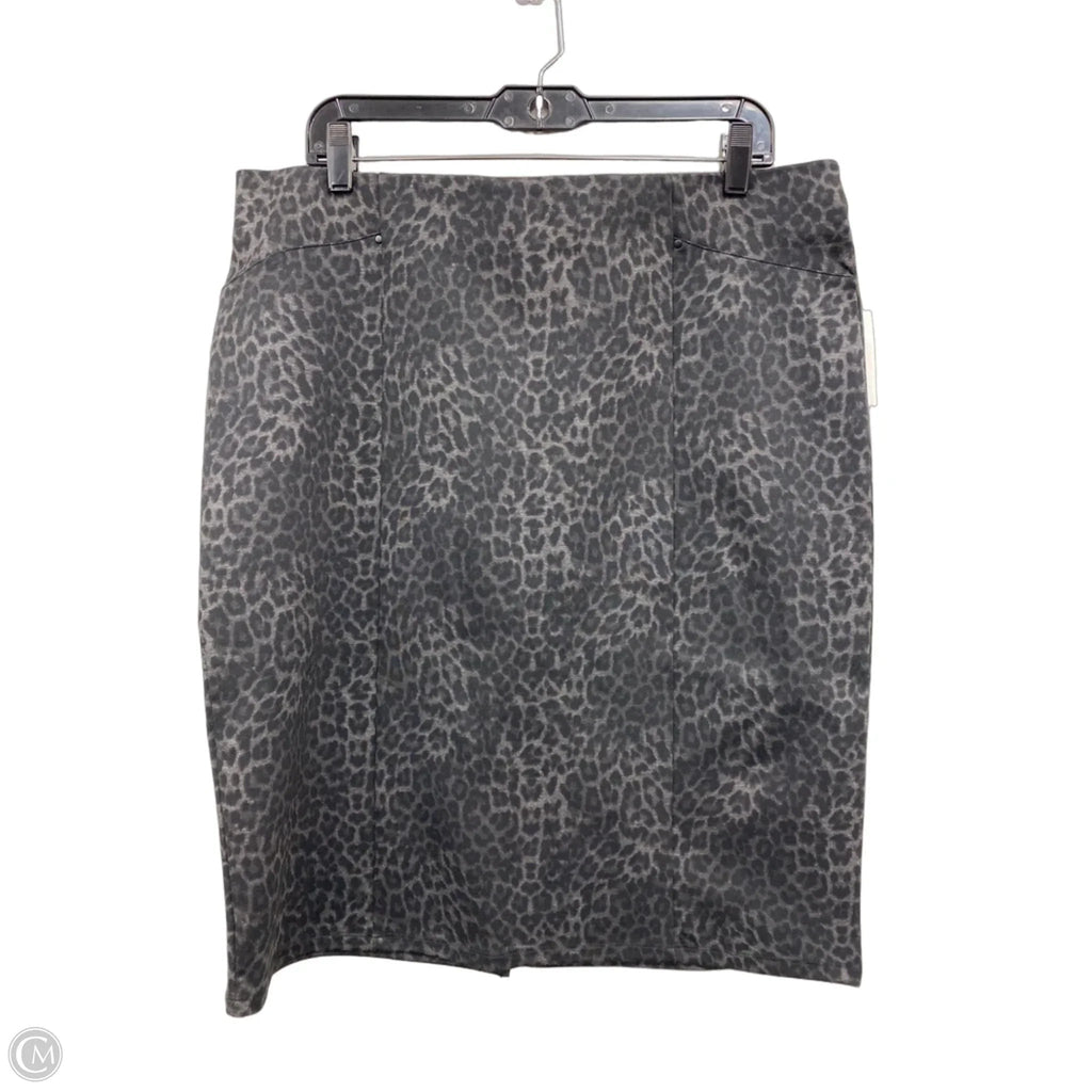 Skirt Midi By 89th And Madison In Black & Grey, Size: Xl