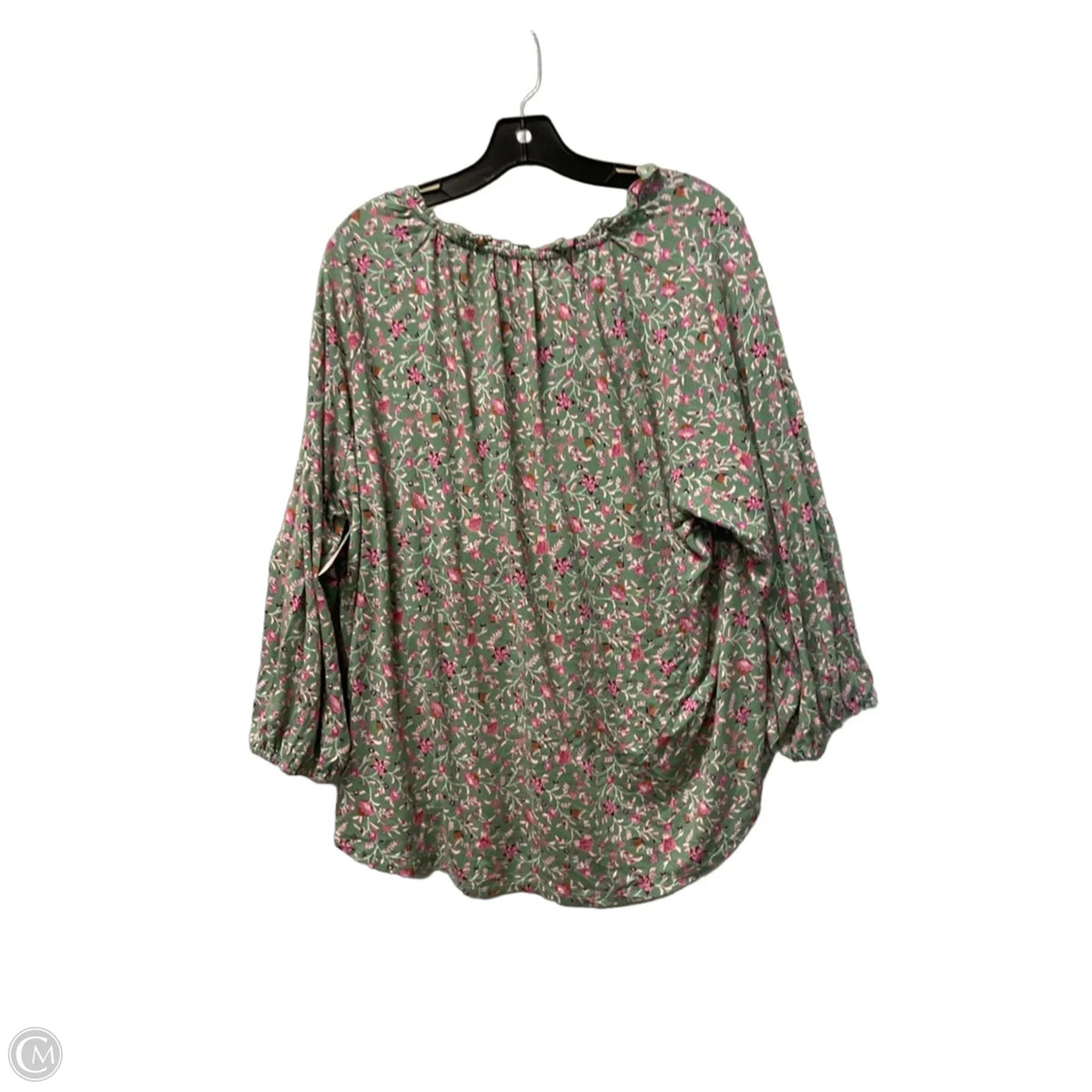 Top Long Sleeve By Wonderly In Green, Size: 2x