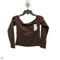 Top Long Sleeve By Abercrombie And Fitch In Brown, Size: S