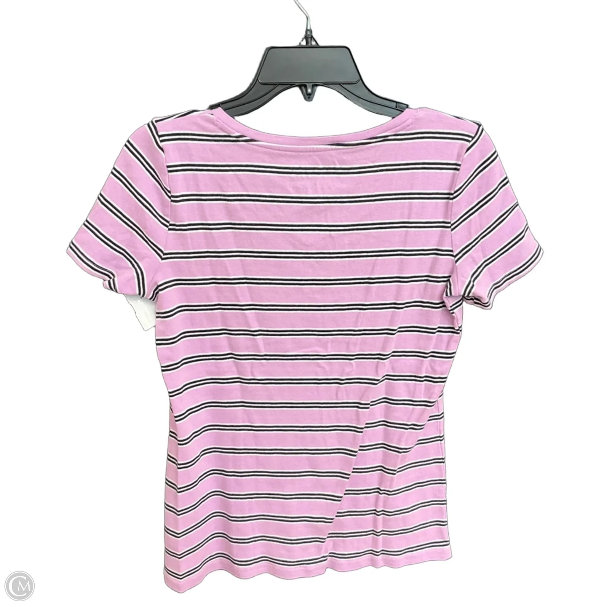Top Short Sleeve By Talbots In Striped Pattern, Size: S