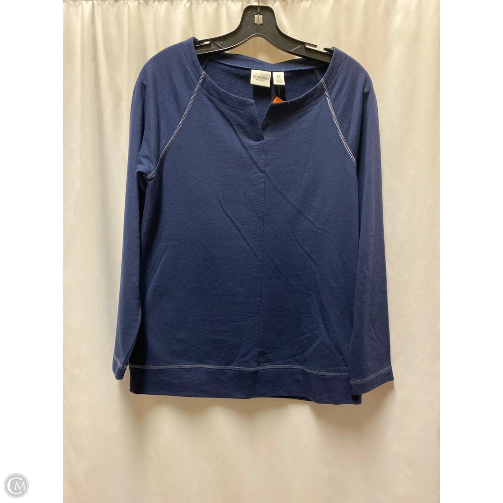 Top Long Sleeve By Chicos In Navy, Size: S