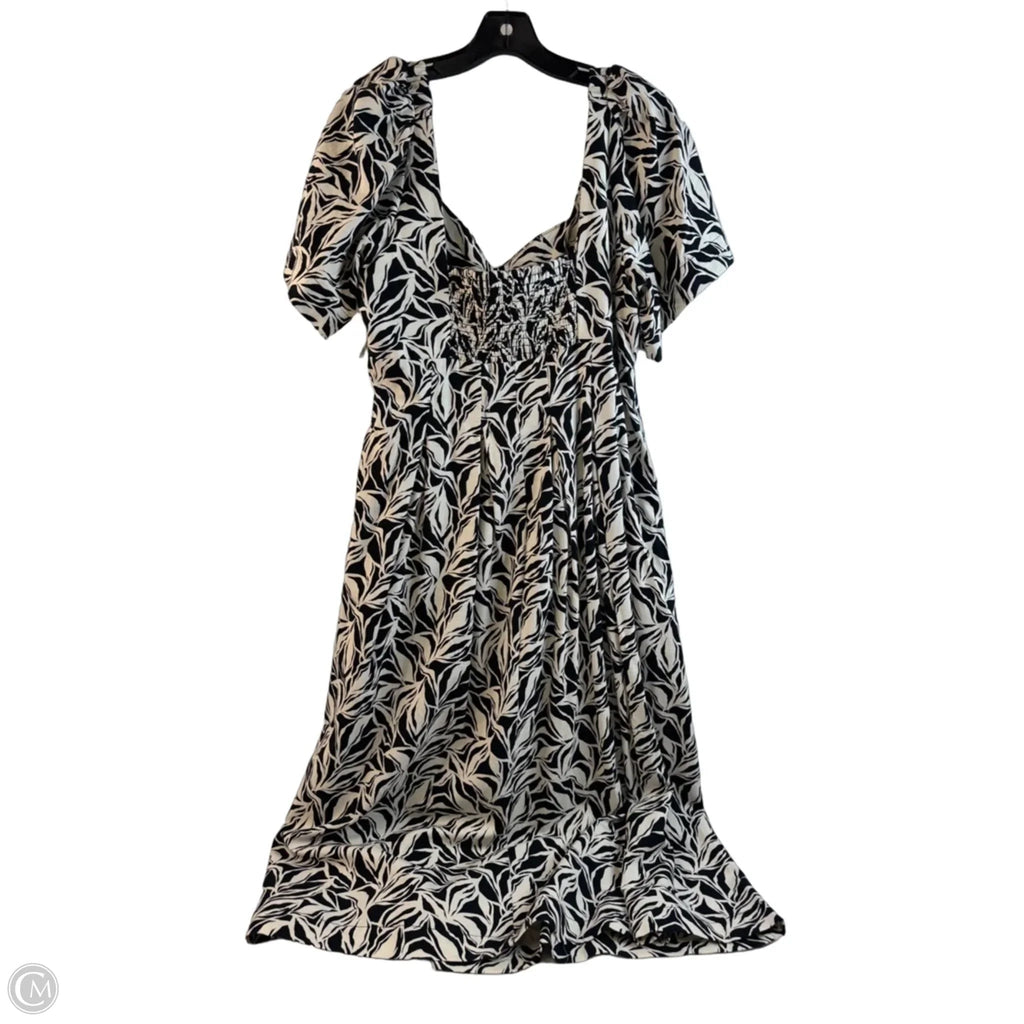 Dress Casual Maxi By A New Day In Black & White, Size: Xl
