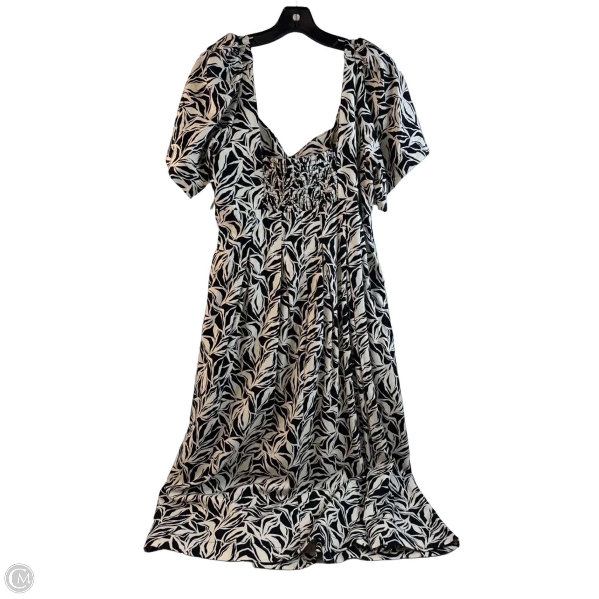 Dress Casual Maxi By A New Day In Black & White, Size: Xl