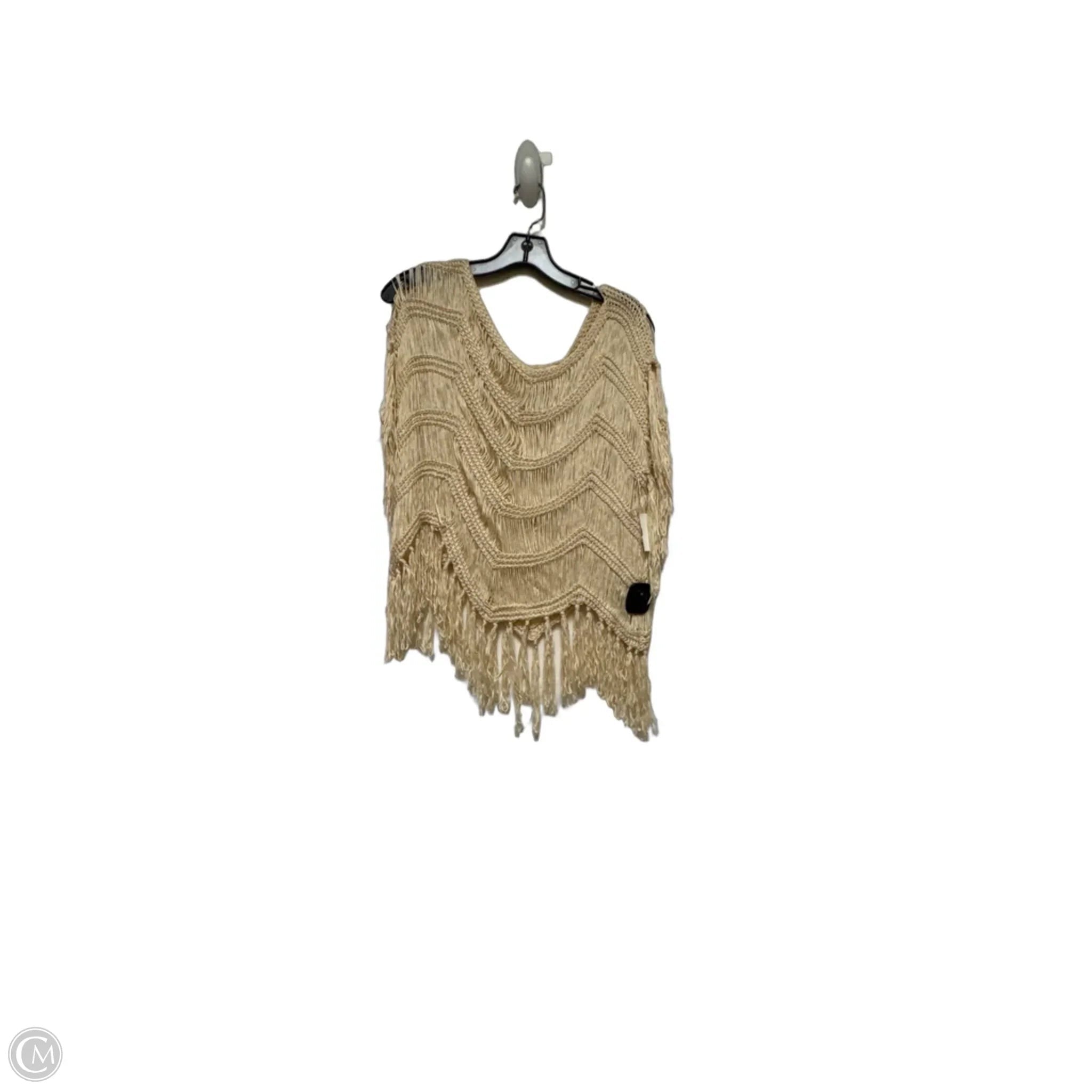 Top Short Sleeve By Anthropologie In Cream, Size: Osfm
