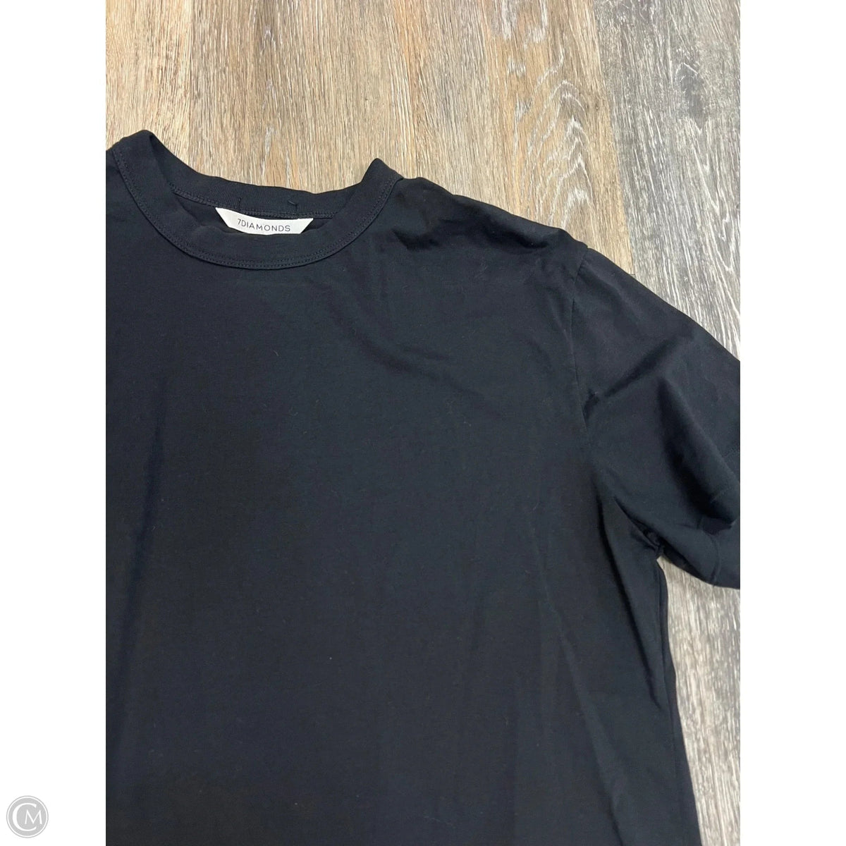Athletic Top Short Sleeve By 7diamonds In Black, Size: Xs