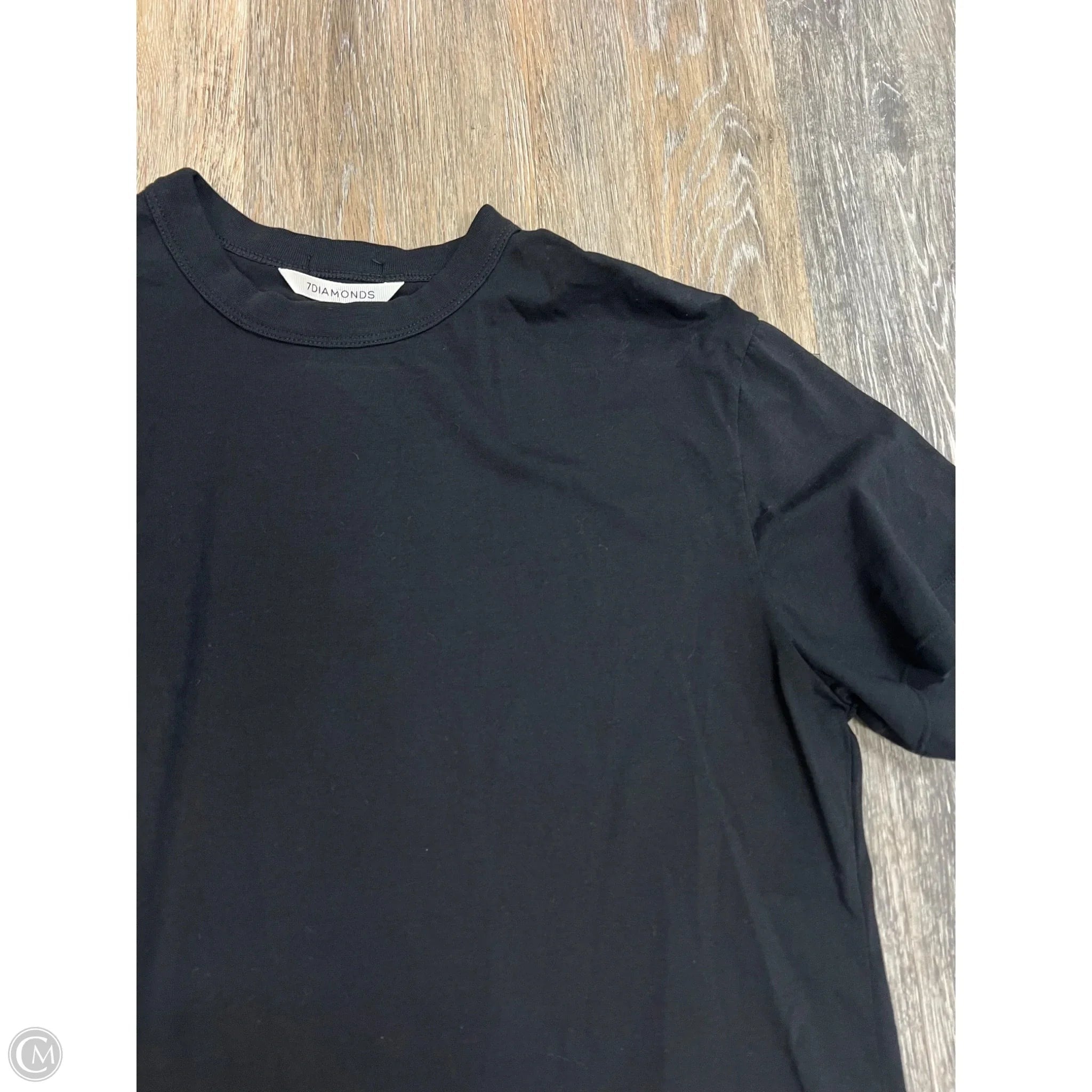 Athletic Top Short Sleeve By 7diamonds In Black, Size: Xs