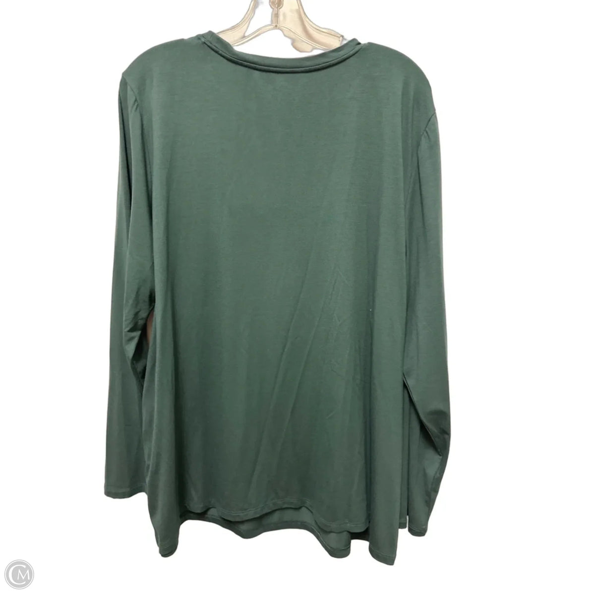 Top Long Sleeve By Chicos In Green, Size: 1x