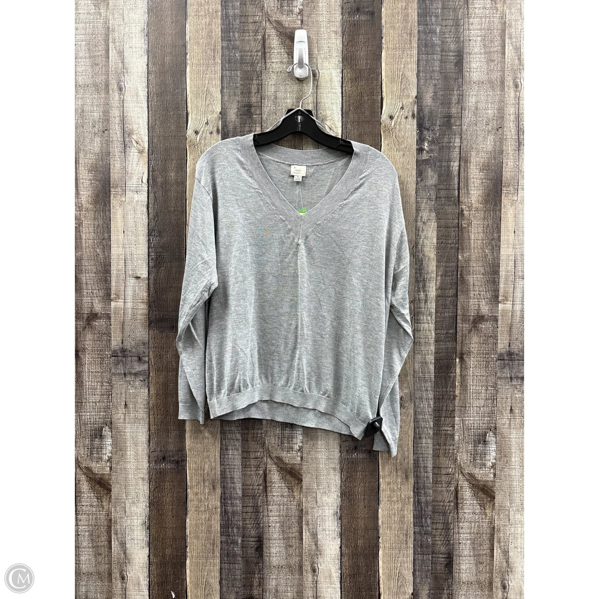 Top Long Sleeve By A New Day In Grey, Size: S