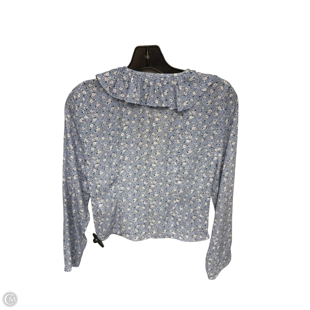 Top Long Sleeve By Abercrombie And Fitch In Blue & White, Size: Xs
