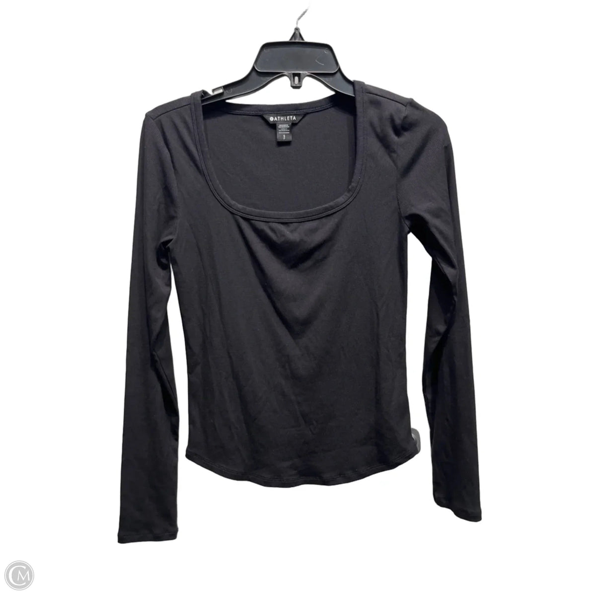 Athletic Top Long Sleeve Crewneck By Athleta In Black, Size: S
