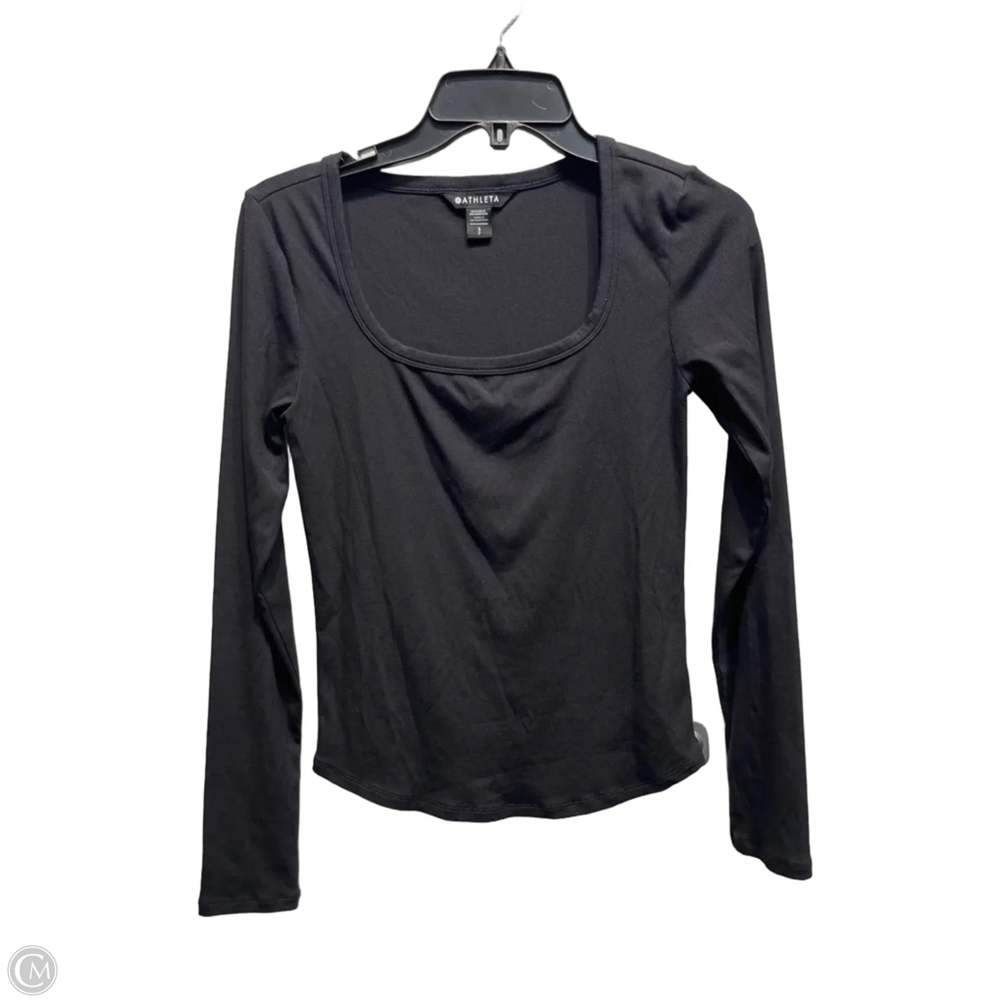 Athletic Top Long Sleeve Crewneck By Athleta In Black, Size: S