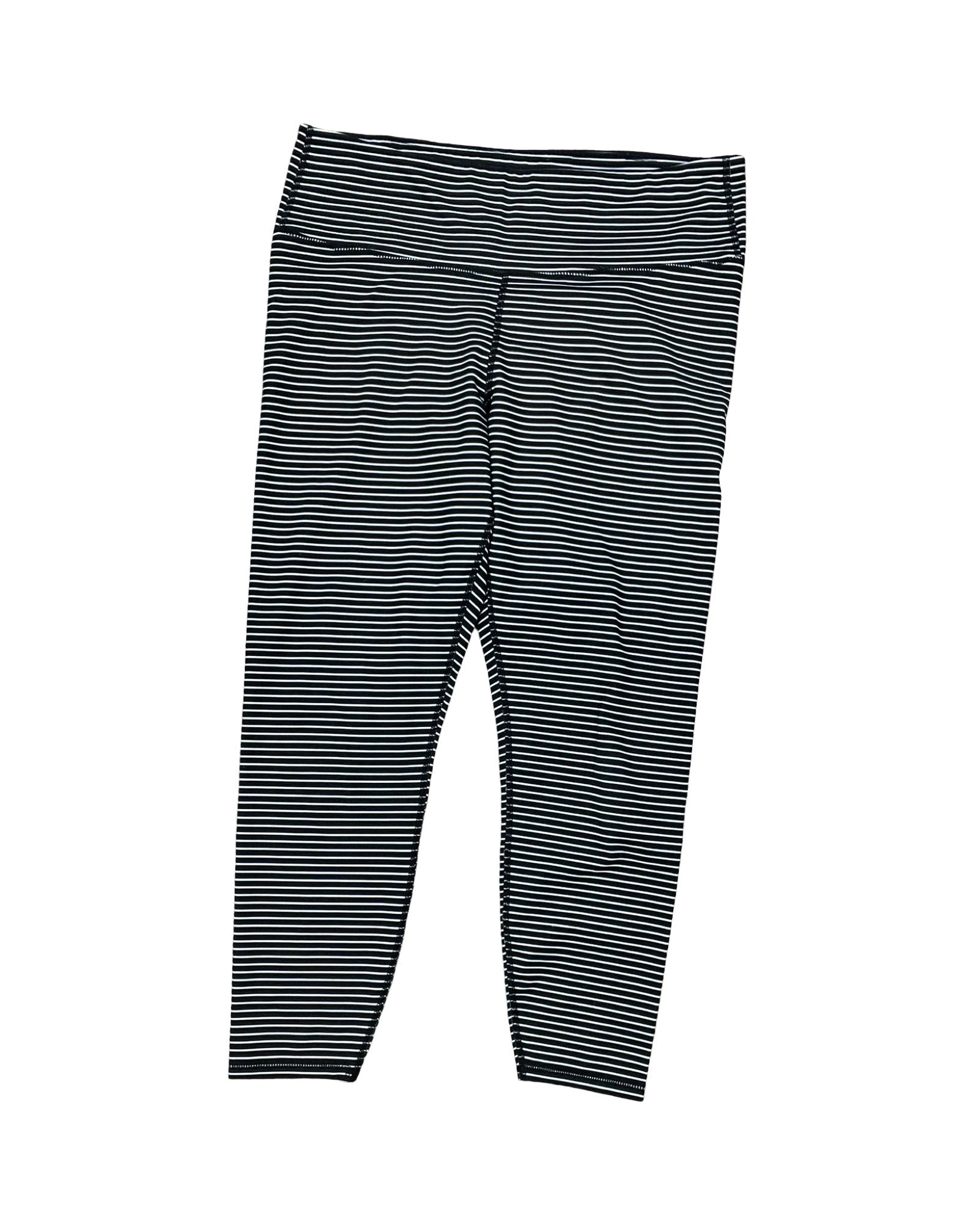Athletic Leggings By Gapfit In Black & White, Size:L