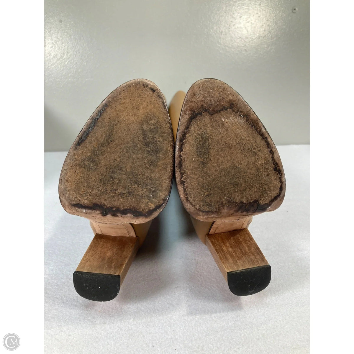 Boots Mid-calf Heels By Clothes Mentor In Tan, Size: 7.5
